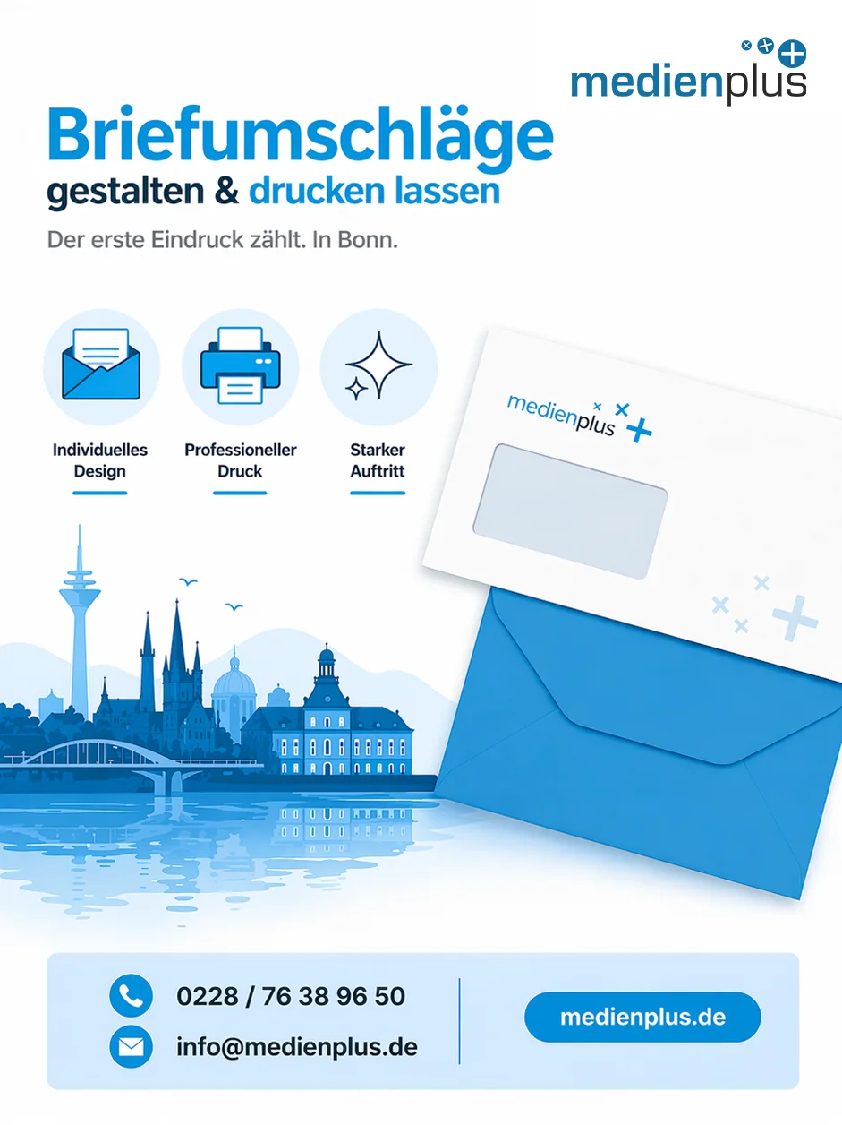 Briefumschläge erstellen lassen Bonn – medienplus GmbH